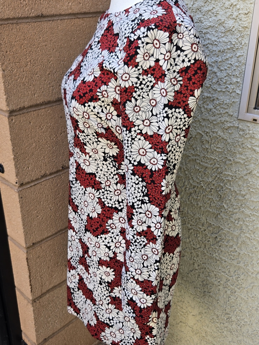 Zara Woman Red Floral Long-Sleeve Shift Dress Blogger Favorite - Picture 6 of 11